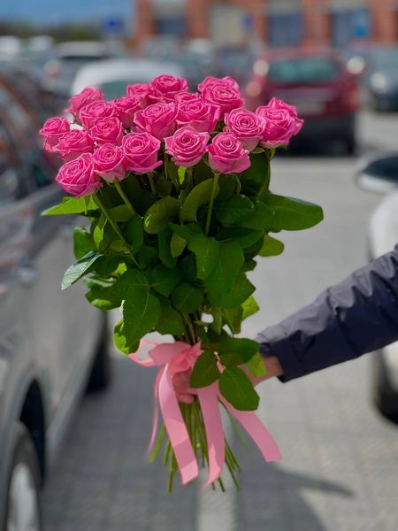 Букет з рожевих троянд, 21 шт /Доставка курєром по Львову та області 923371411 фото