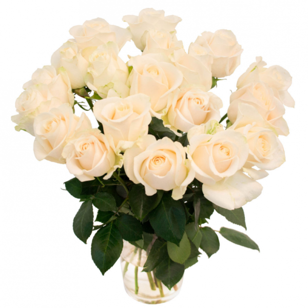 Букет білих троянд, 19 шт / Доставка курєром по Львову та області 923371464 фото