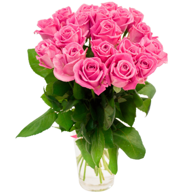 Букет розовых роз, 19 шт. / Доставка курьером по Львову и области 923371465 фото