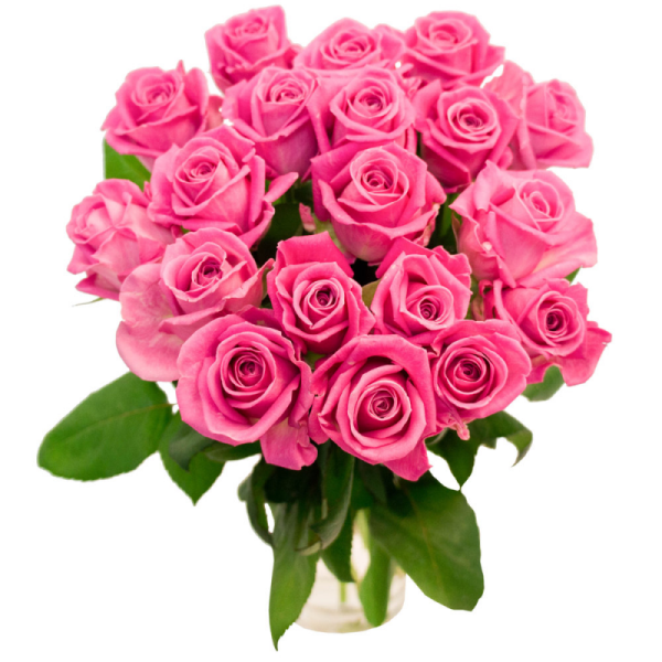 Букет розовых роз, 19 шт. / Доставка курьером по Львову и области 923371465 фото